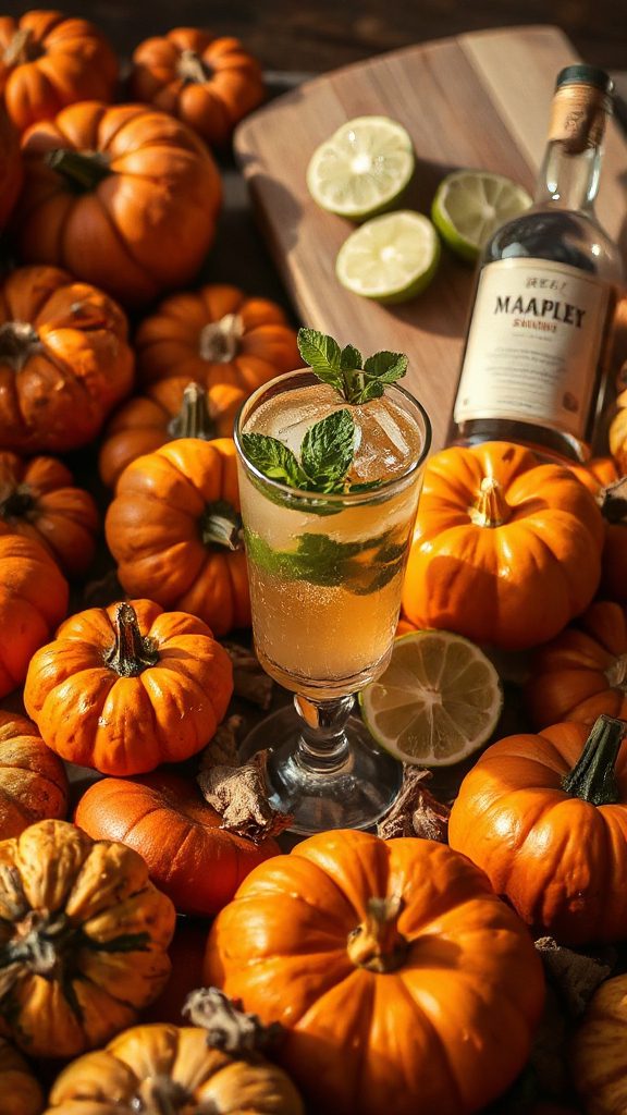 pumpkin maple fenugreek mojito