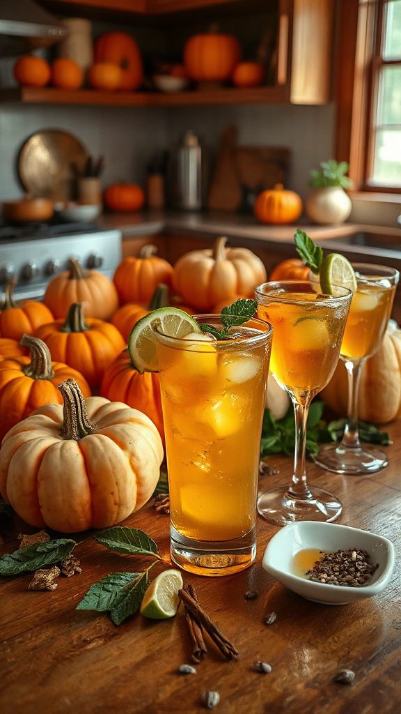 pumpkin maple mojito cocktail recipe