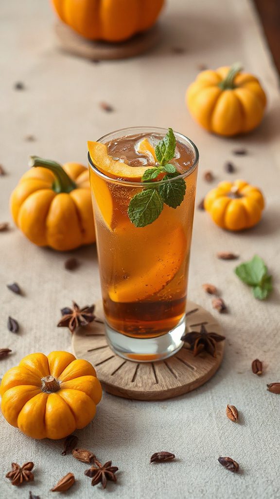 pumpkin maple mojito mocktail recipe