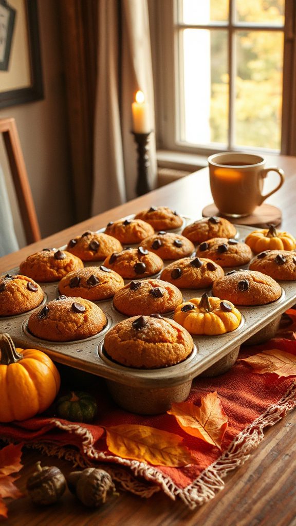 pumpkin muffins with chocolate chips pumpkin muffins with chocolate chips