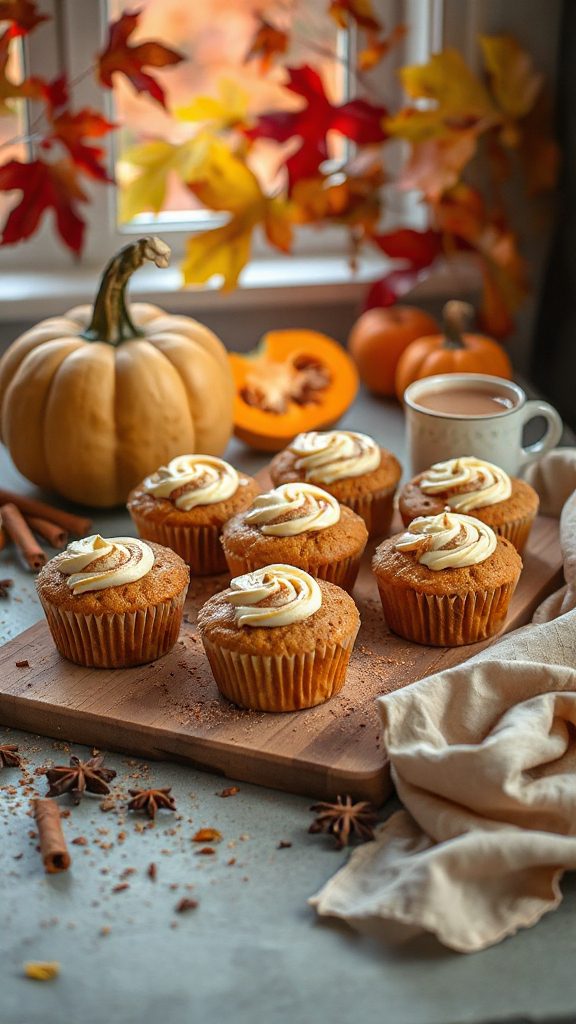 pumpkin muffins with cream cheese