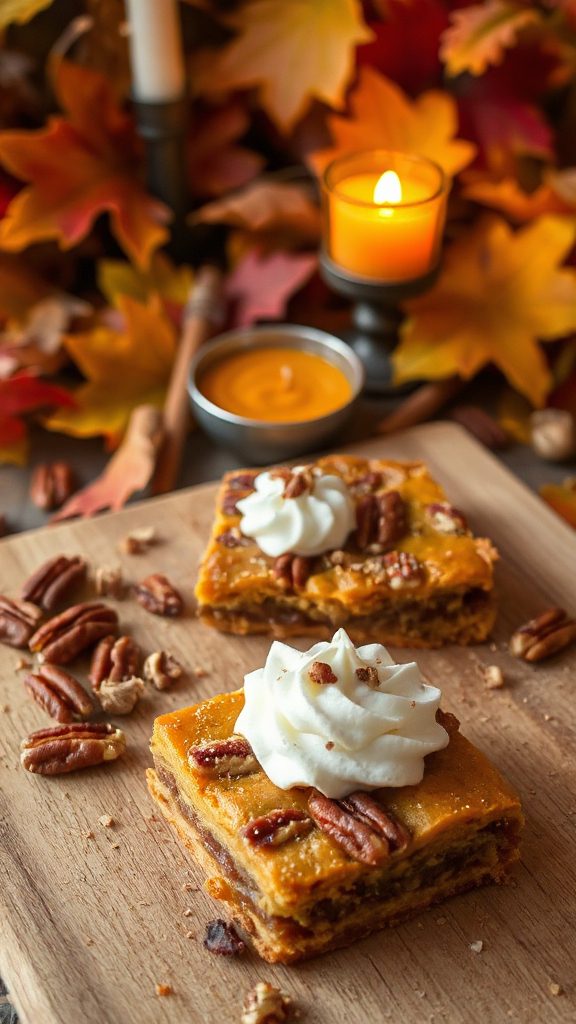 pumpkin pecan pie bars