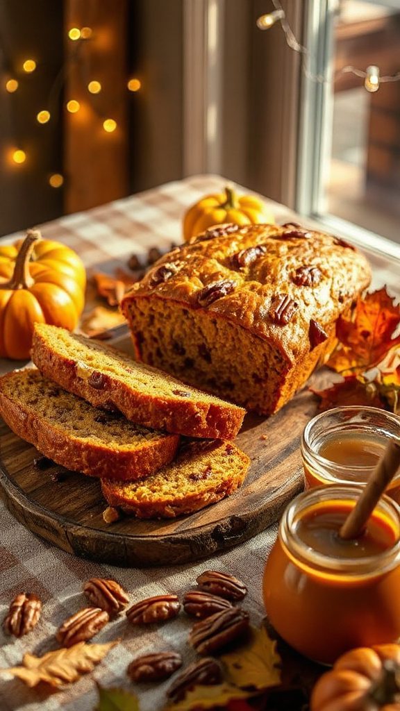 pumpkin pecan quick bread