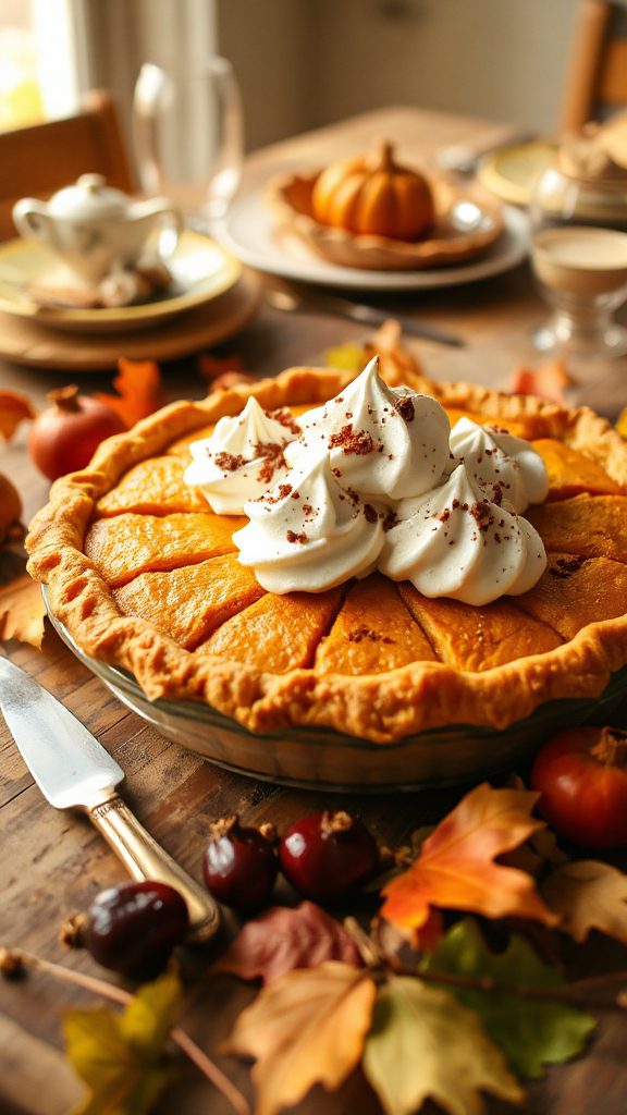 pumpkin pie with mahlab cream