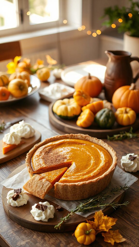 pumpkin pie with whipped cream pumpkin pie with whipped cream