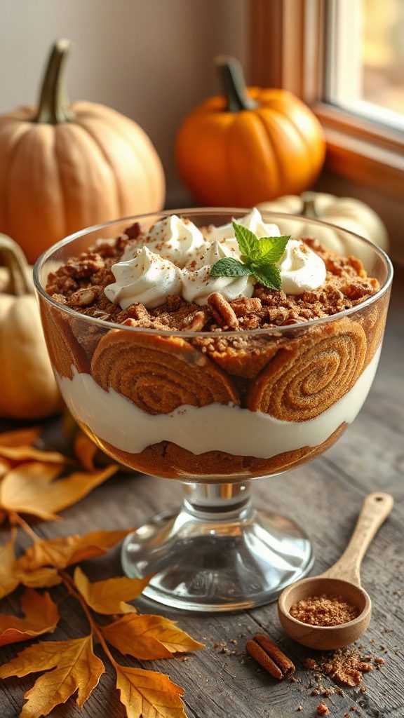 pumpkin roll dessert trifle delight