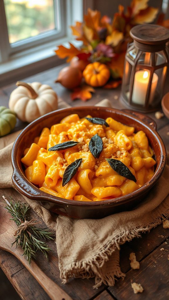 pumpkin sage mac and cheese