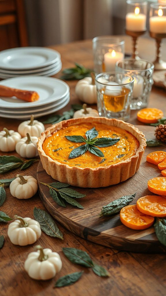pumpkin sage quiche delight