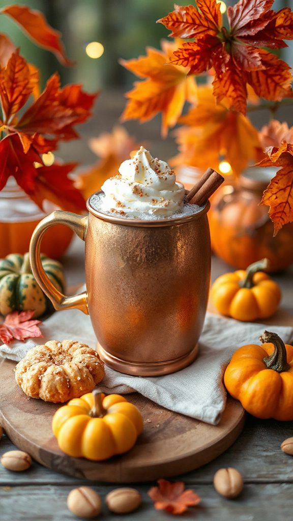 pumpkin spice autumn cocktail