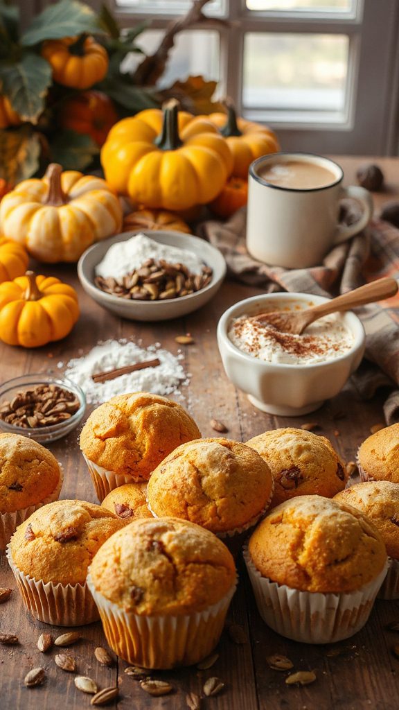 pumpkin spice banana muffins