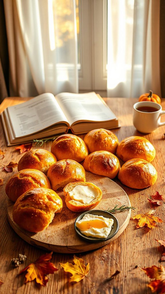 pumpkin spice brioche rolls