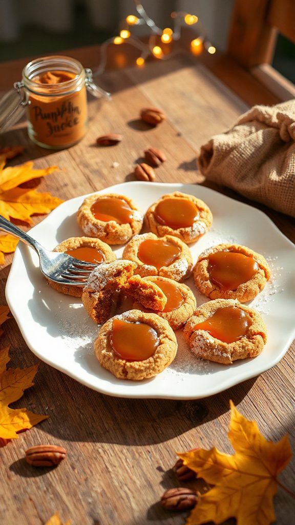 pumpkin spice caramel dessert