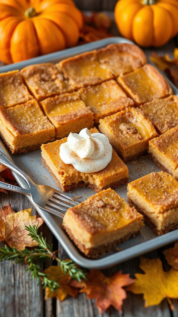 pumpkin spice cheesecake bars
