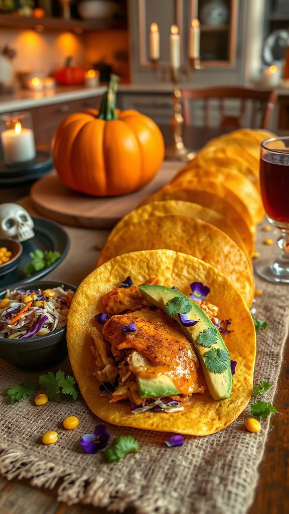 pumpkin spice chicken tacos