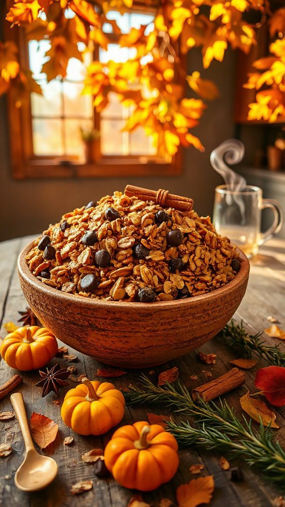 pumpkin spice chocolate granola