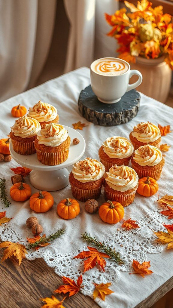 pumpkin spice coffee cupcakes