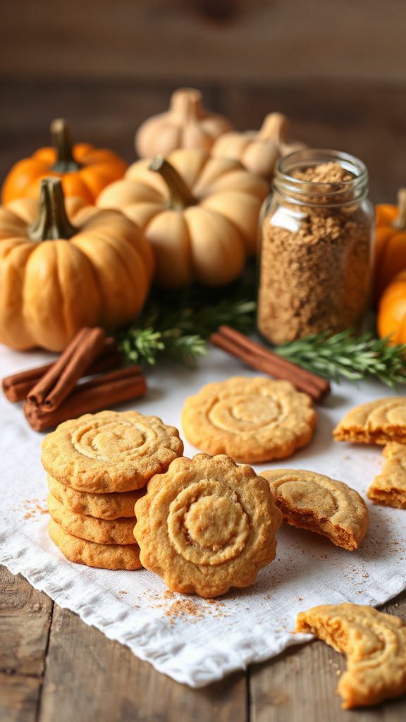 pumpkin spice crispy cookies