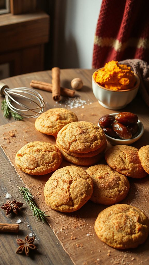 pumpkin spice date cookies