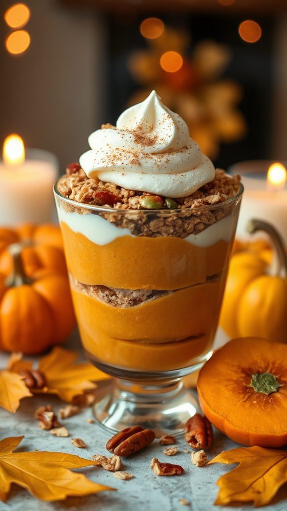 pumpkin spice granola parfait