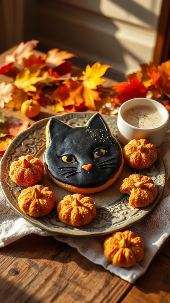 pumpkin spice halloween cookies