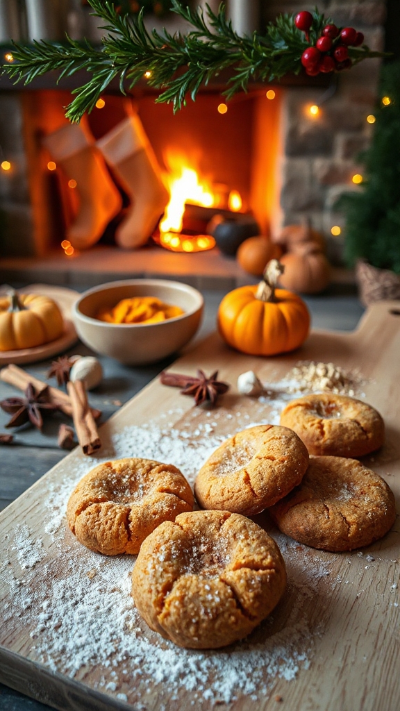 pumpkin spice holiday cookies