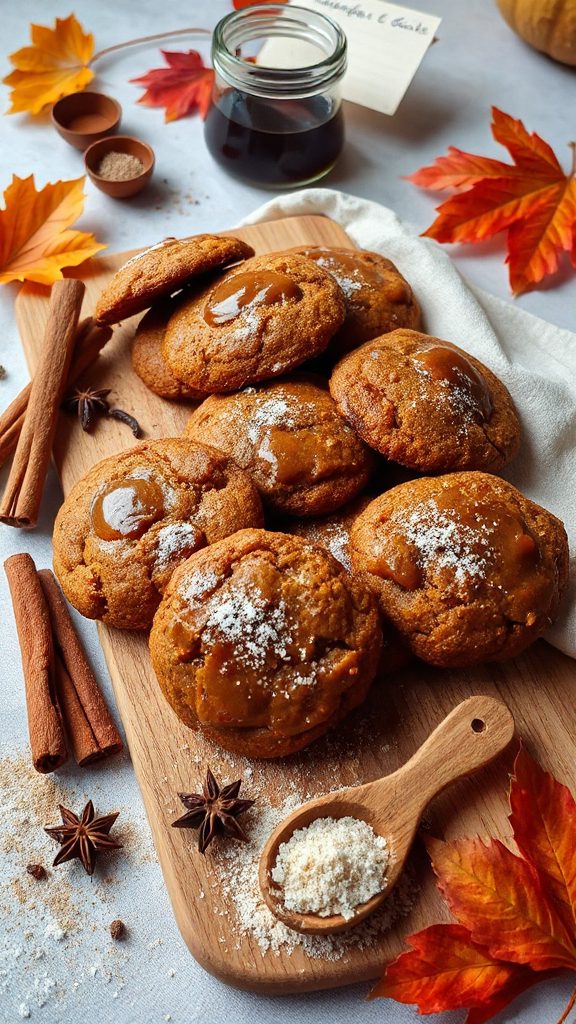 pumpkin spice molasses cookies