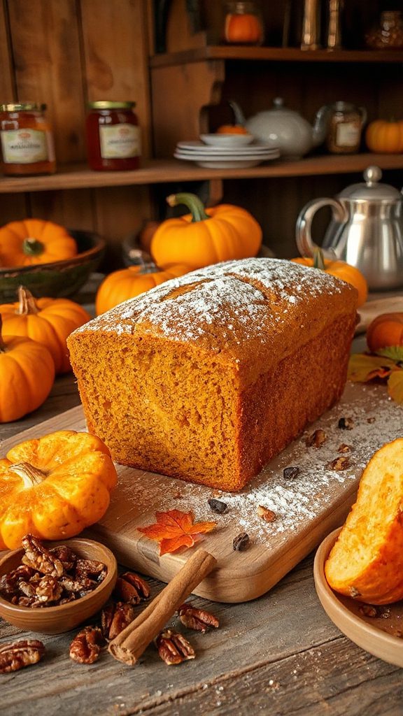 pumpkin spice nut loaf