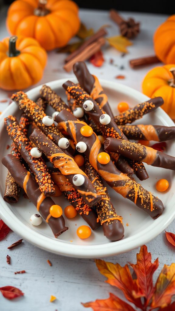 pumpkin spice pretzel treats