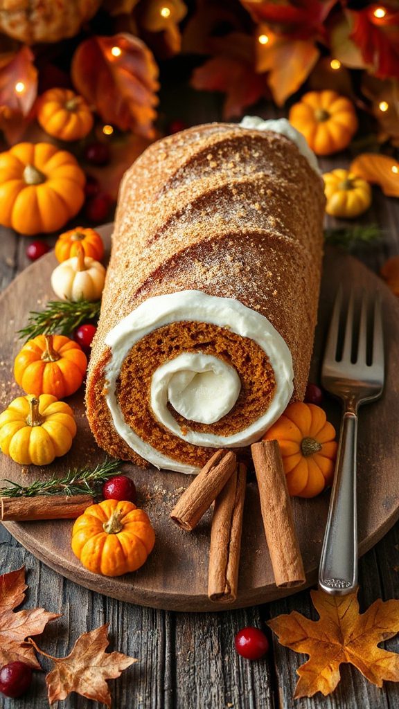 pumpkin spice rolled cake