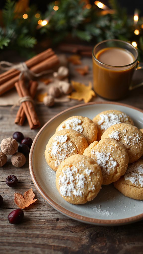 pumpkin spice shortbread cookies