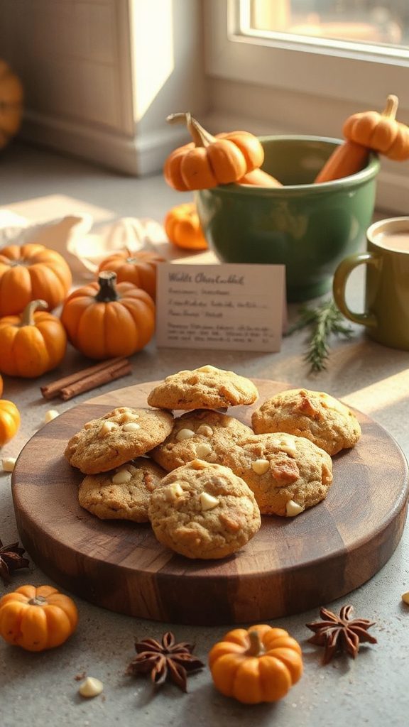 pumpkin spice white chocolate cookies pumpkin spice white chocolate cookies