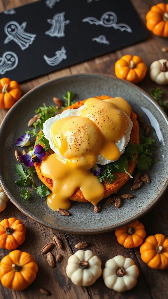 pumpkin spiced eggs benedict delight
