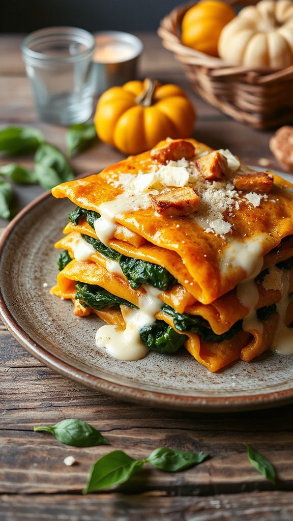 pumpkin spinach lasagna recipe pumpkin spinach lasagna recipe
