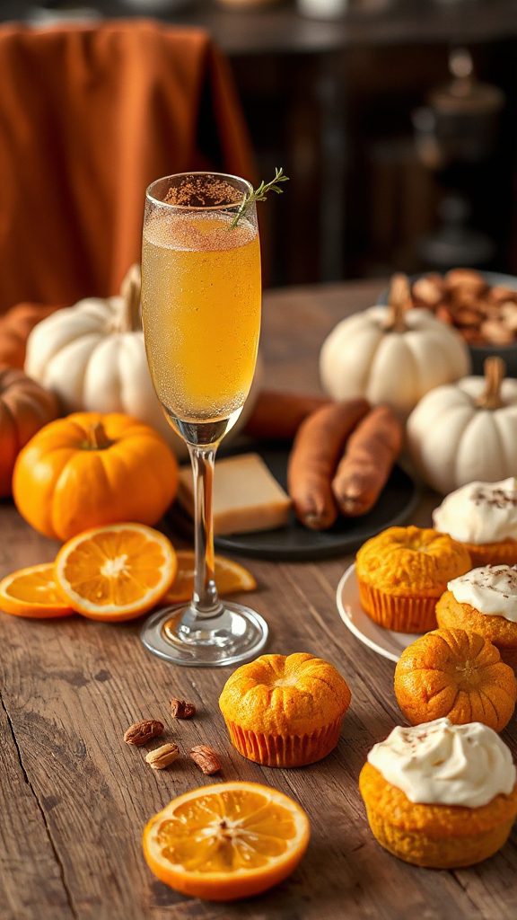 pumpkin vanilla champagne cocktail pumpkin vanilla champagne cocktail