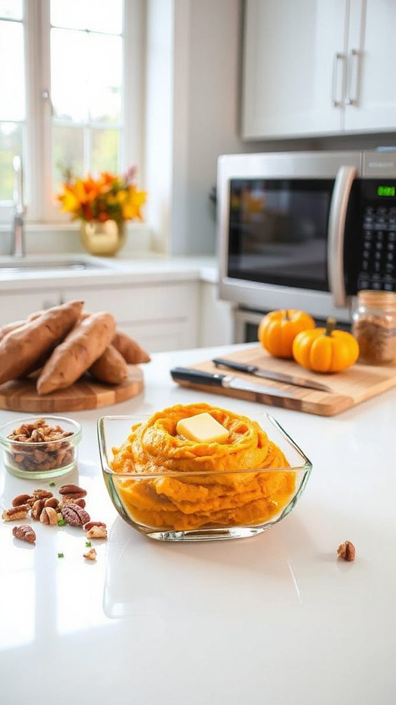 quick and creamy sweet potatoes