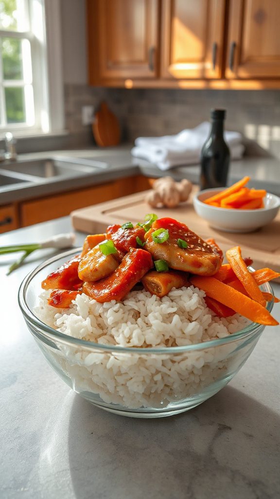 quick chicken teriyaki bowl