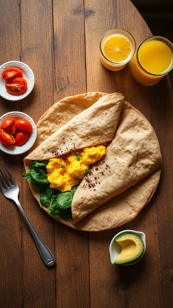 quick healthy breakfast wrap