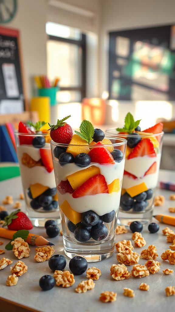 quick nutritious yogurt parfaits