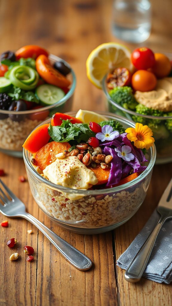 quinoa bowls with toppings