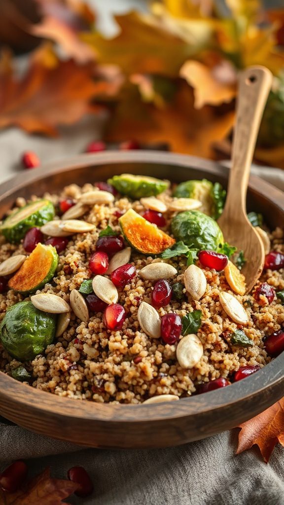 quinoa salad with brussels sprouts