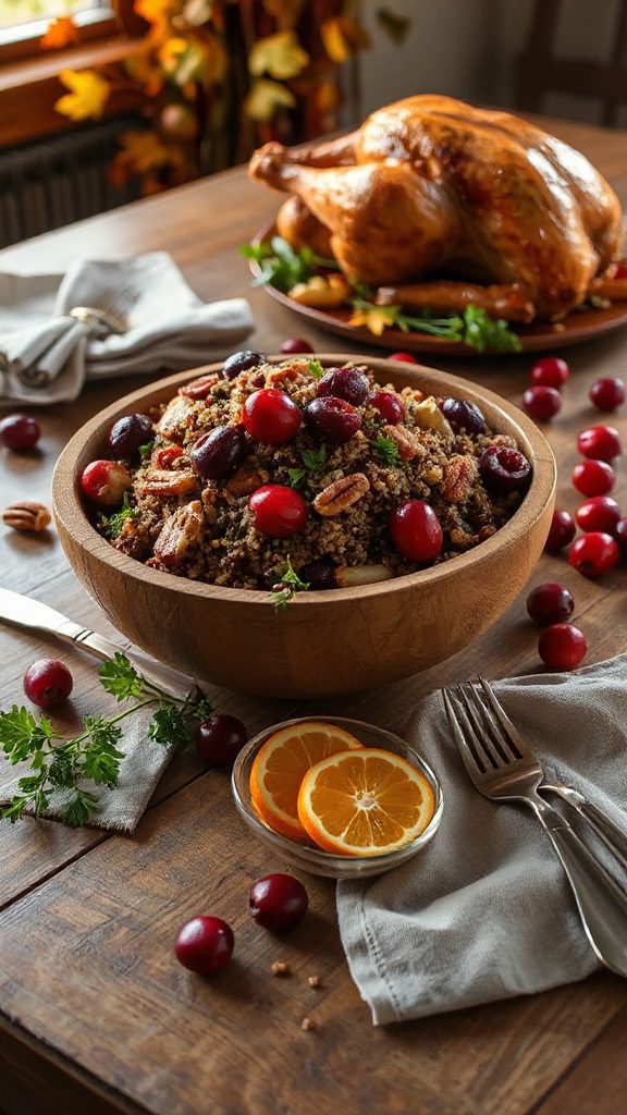 quinoa stuffing with cranberries