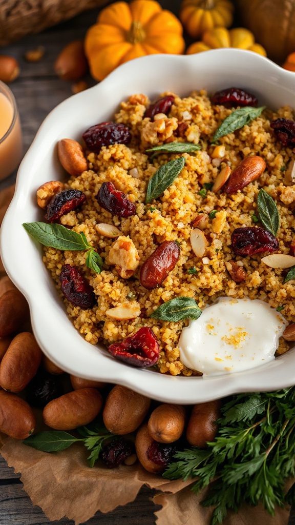 quinoa stuffing with herbs