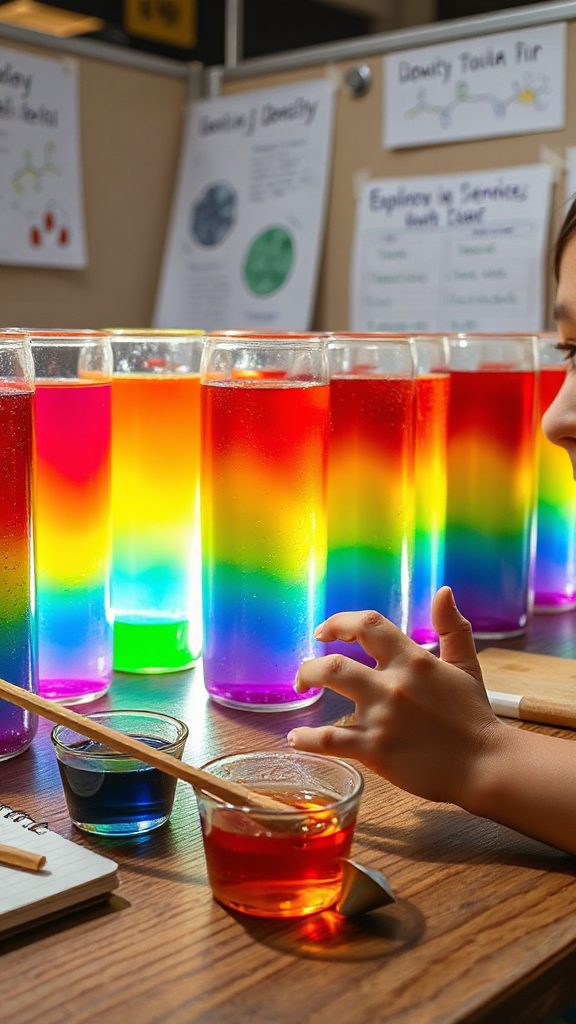 rainbow layered density experiment