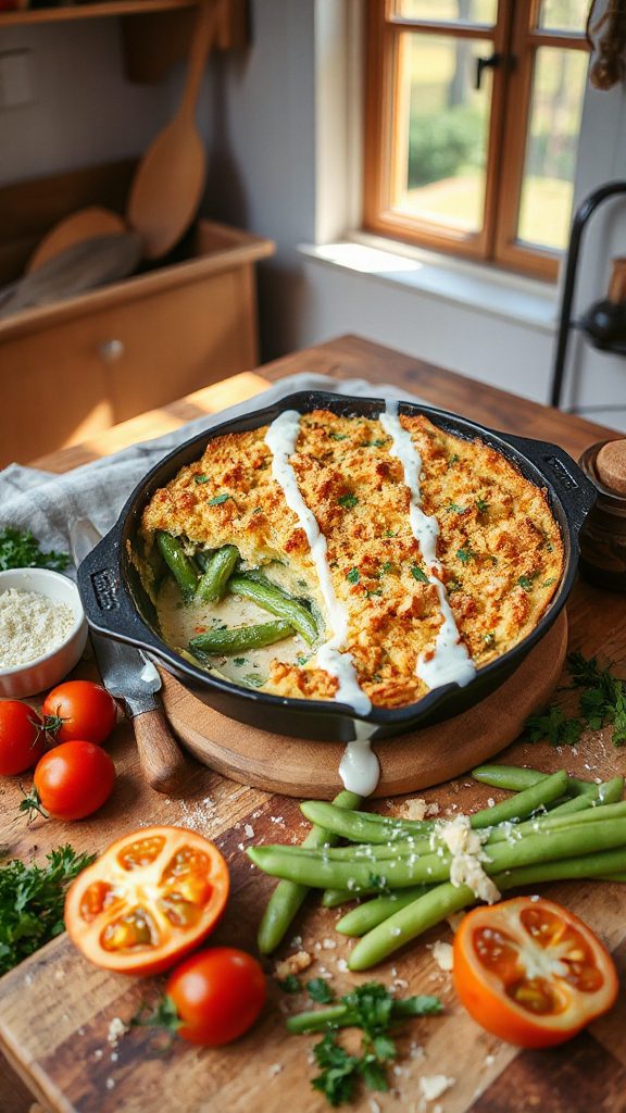 ranch parmesan green beans casserole