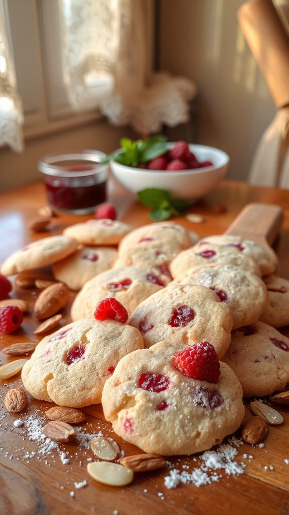 raspberry almond cookies recipe