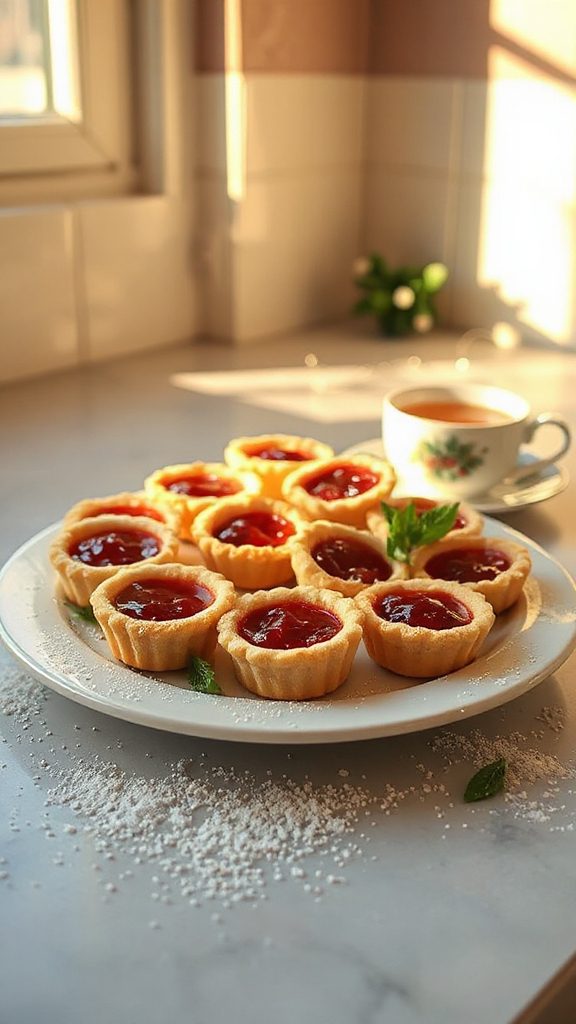 raspberry jam shortbread cups