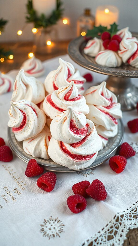 raspberry meringues light and airy
