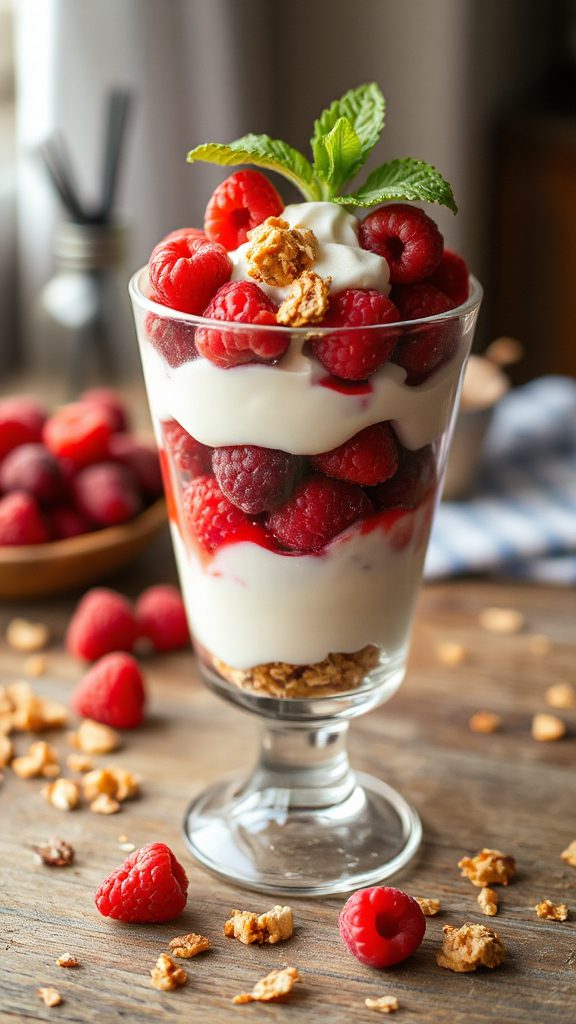 raspberry yogurt parfait delight raspberry yogurt parfait delight
