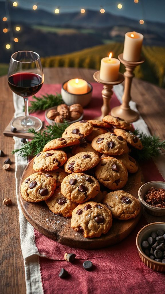 red wine infused cookies