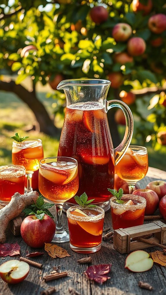 refreshing apple ginger cocktail